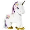 Pinata Unicorn, enhjørning med en mengde detaljer og gullmetallic – 32×45×10 cm