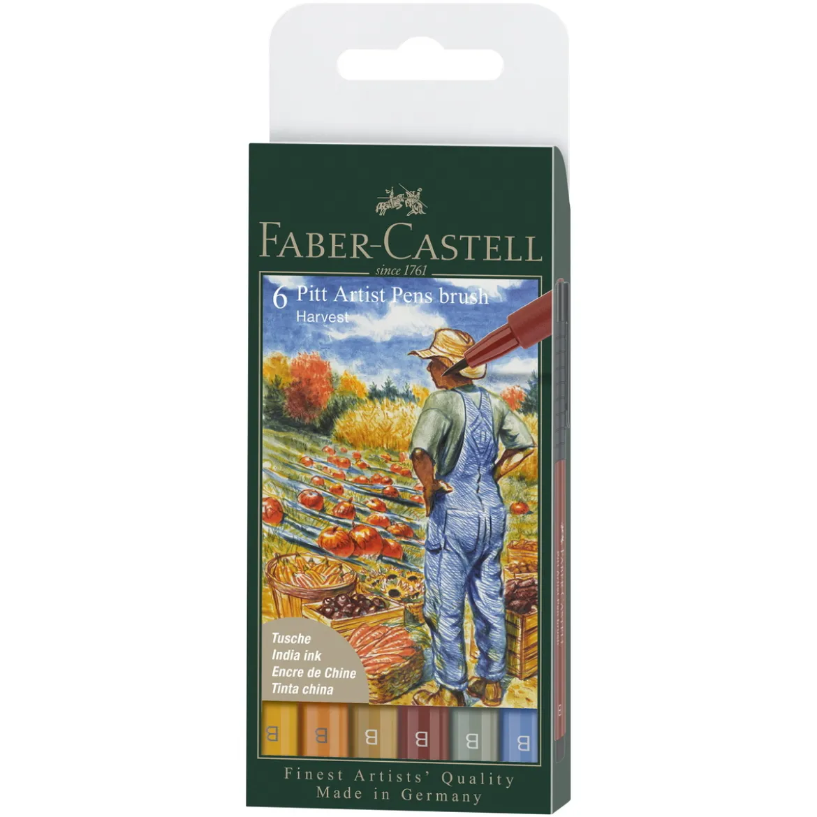 PITT artist pen set brush 6-pack – Colour wheel