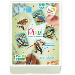 Pixelhobby Boks Fugler – 5 nøkkelringer på 30×40 mm, 18 pikselplater og mønsterhefte