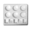 Plastpalett 12 fordypninger
