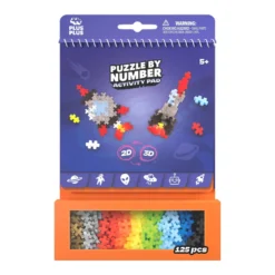 Plus-Plus aktivitetssett Space – 125 biter, mønsterblokk + praktisk emballasje!
