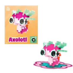 Plus-Plus Pets Adoring Axolotl, sett med 39 deler som blir en rosa axolotl!