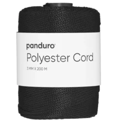 Polyestersnor 200 meter, Ø3 mm, svart