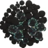 Pom Pom mix svarte og svarte med glitter! Ø8–30 mm, 150 stk.