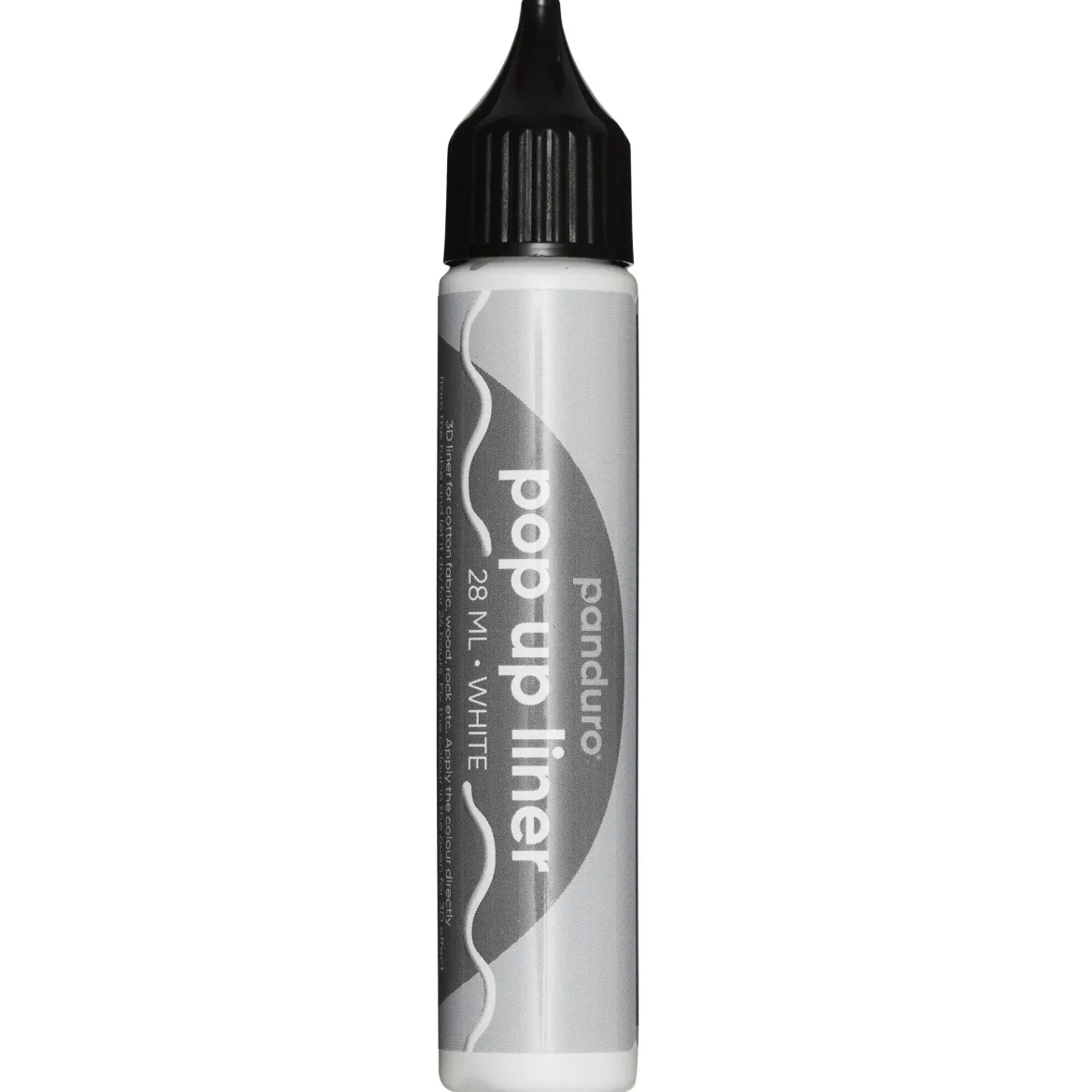 Pop Up Liner 28 ml hvit – skriv og tegn med fikserbar gummimasse
