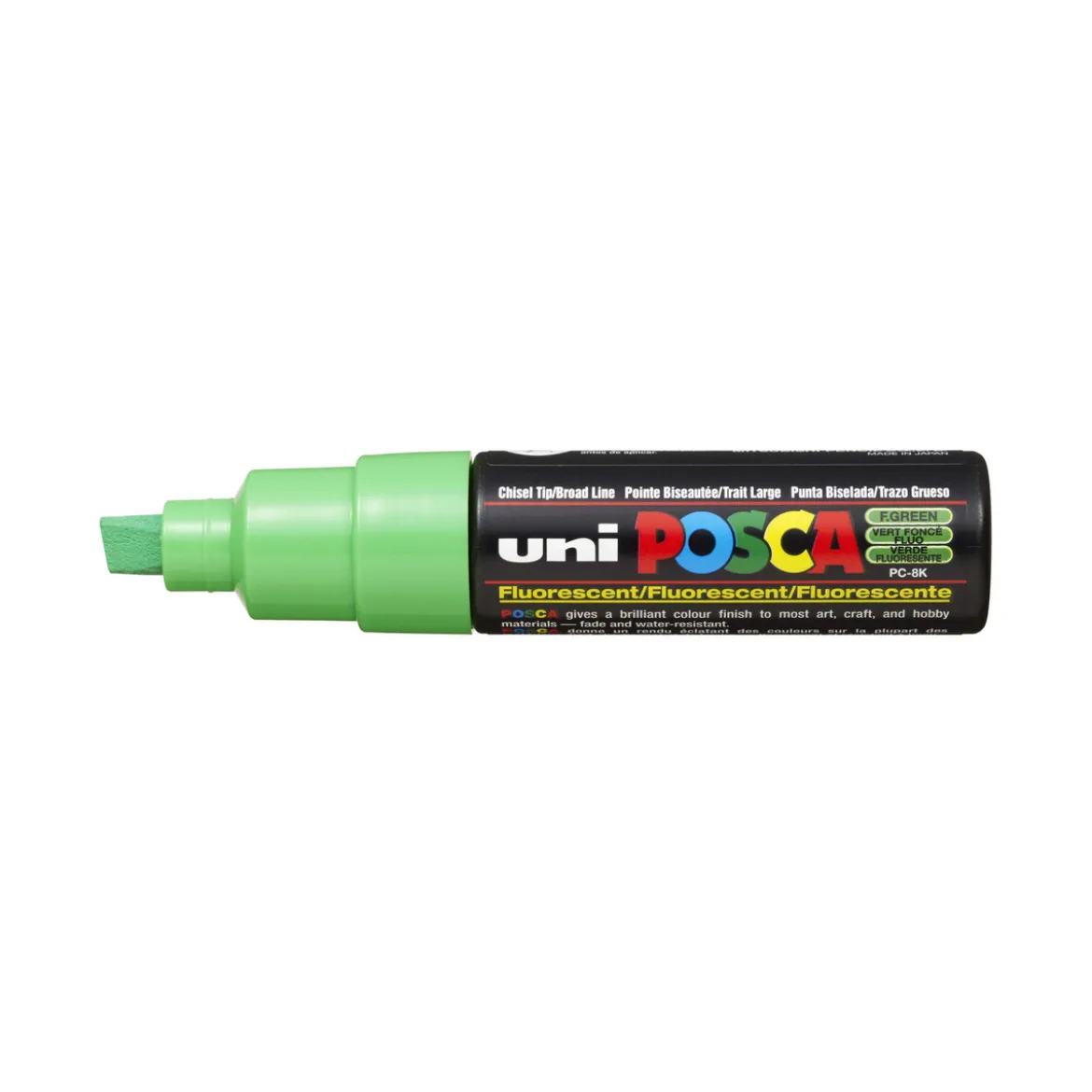 Posca PC-8K Fluorescent Green 733 (8 mm broad tip / chisel)
