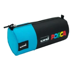 Posca pen case blue – blåsvart pennal, lengde 19 cm, Ø8 cm.