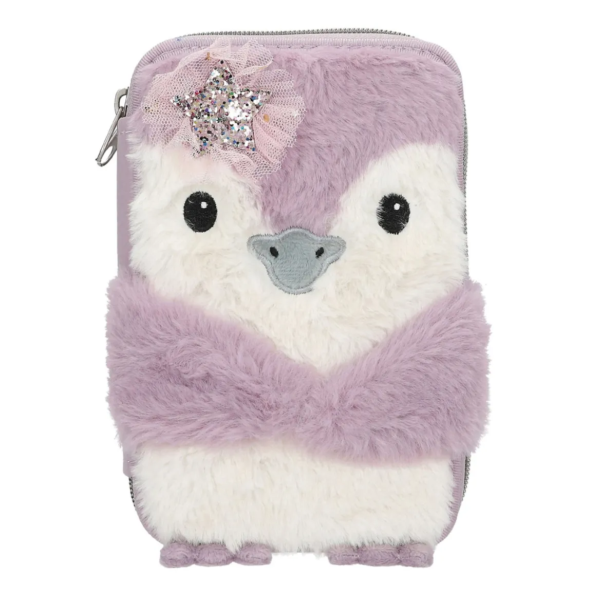 Princess Mimi dobbelt pennal med verdens søteste pingvin + penner! 13×19,5×5,5 cm
