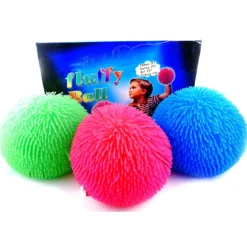 Puffer Ball Hair 27 cm - en morsom variant av stressball. Selges assortert, pris per stykk