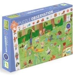 Puslespill Little Friends Garden, barnepuslespill med 35 biter, 61×38 cm