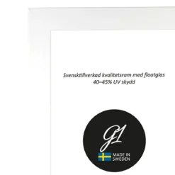 Ramme 6A Hvit høyblank 15x21cm