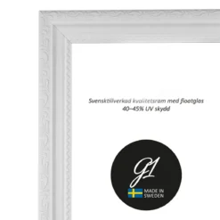 Ramme Hvit Ornament 21x29,7cm