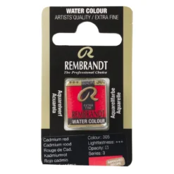 Rembrandt akvarellmaling halvkopp – Cadmium Red 305