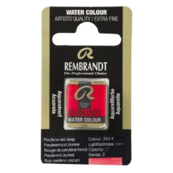 Rembrandt akvarellmaling halvkopp – Perylene Red Deep 354