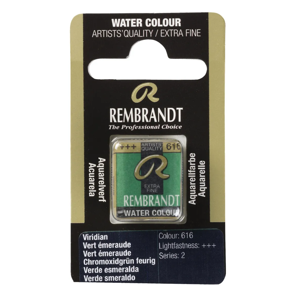Rembrandt akvarellmaling halvkopp – Viridian 616