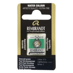Rembrandt akvarellmaling halvkopp – Emerald Green 615