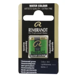 Rembrandt akvarellmaling halvkopp – Chromium Oxide Green 668