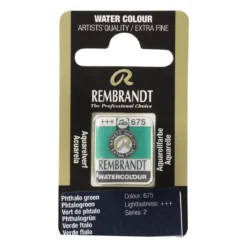 Rembrandt akvarellmaling halvkopp – Ivory Black 701