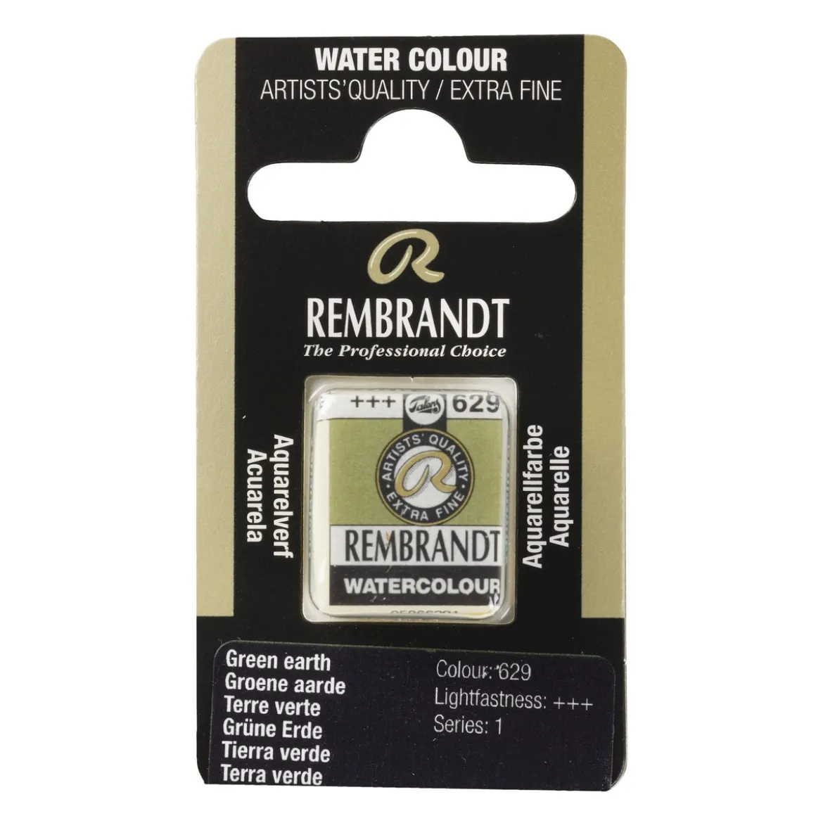 Rembrandt akvarellmaling halvkopp – Permanent Yellow Green 633