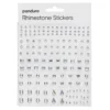 Rhinestone Stickers iriserende miks med ulike former – til sammen 310 former, ca. 2–10 mm