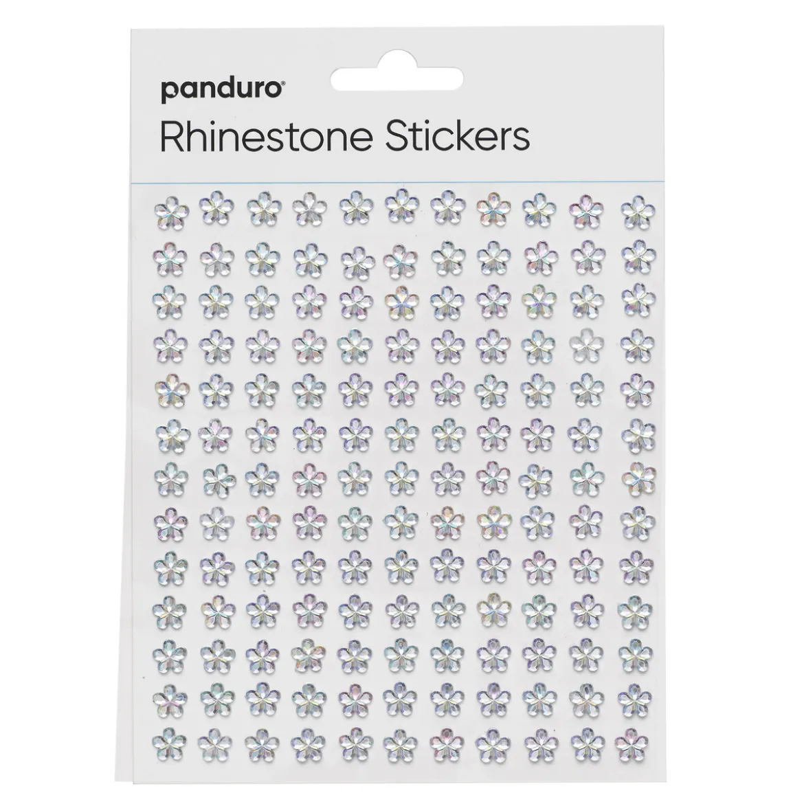 Rhinestone Stickers iriserende blomster – til sammen 286 blomster med diameter 8 mm