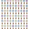 Rhinestone stickers iskremer – lag 120 iskremformede perleklistremerker i ulike farger! L 6 / 7 mm