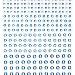 Rhinestone stickers lyseblå – 496 lyseblå perleklistremerker. Ø3, 4, 5, 6 mm