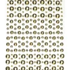 Rhinestone stickers messing metallic – 450 edderkoppformede perleklistremerker. Ø3, 4, 5, 7 mm