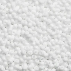 Rocaillesperle 9/0 Hvit opak