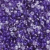 Rocaillesperle 9/0 miks lilla og glass, 30 gram glassperler med diameter 2,4–2,8 mm
