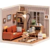 Rolife DIY Super Creator Cozy Living Lounge miniatyrdiorama – DW007, 163×163×152 mm