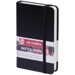 Royal Talens Art Creation Sketch skissebok 9x14 cm, svart omslag – 140 g/m², 80 ark