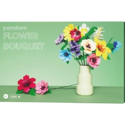 Rørperler Midi kit Perleblomster, 5250 perler med diameter 5 mm, blomsterpinner og perleplate