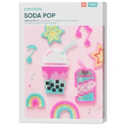 Rørperler Midi kit Soda Pop og søtsaker! 2600 perler med diameter 5 mm og 2 perleplater