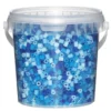 Rørperler Midi 4000 stk. i blå miks + blå transparente perler, Ø5 mm