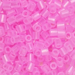 Rørperler Midi 1000 stk. lyserosa gjennomsiktige, Ø5 mm