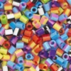 Rørperler Midi 1000 stk. med stripemiks i basisfarger, Ø5 mm