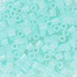 Rørperler Midi 1000 stk. mintgrønne med glitter, Ø5 mm