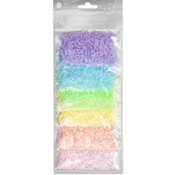 Rørperler Mini mikspakning Pastell – 6000 fine pastellfargede Mini-perler med diameter 2,5 mm