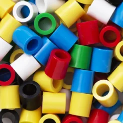 Rørperler XL 600 stk. – miks med basisfarger, store perler med diameter 9 mm