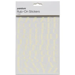 Rub-on store bokstaver i gull, 1 ark à 15×20 cm