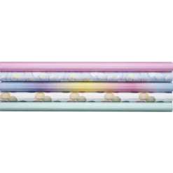 5 ruller gavepapir à 2 m × 57 cm – pastellfarger, ballonger, marshmallows!