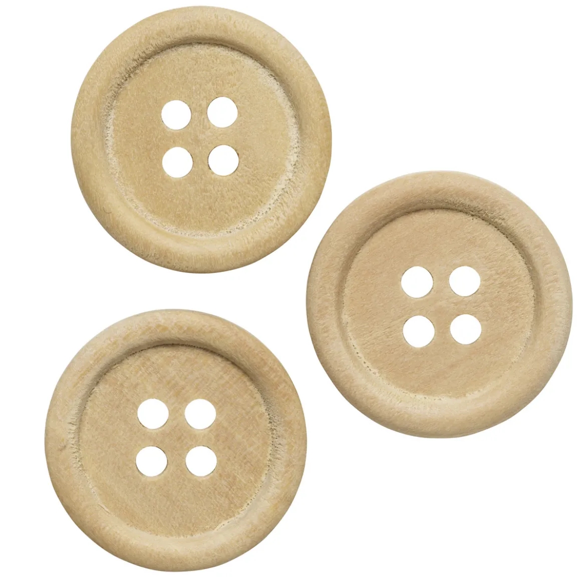 Runde treknapper av lyst schimatre, diameter 20 mm, 12 stk.