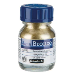 Schmincke Aqua Bronze, vannløselig metallicpulver 20 ml, Rich Pale Gold 15 812