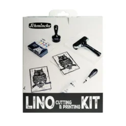 Schmincke Aqua Lino Kit, linoleumssnitt og linoleumstrykk med vannbasert maling