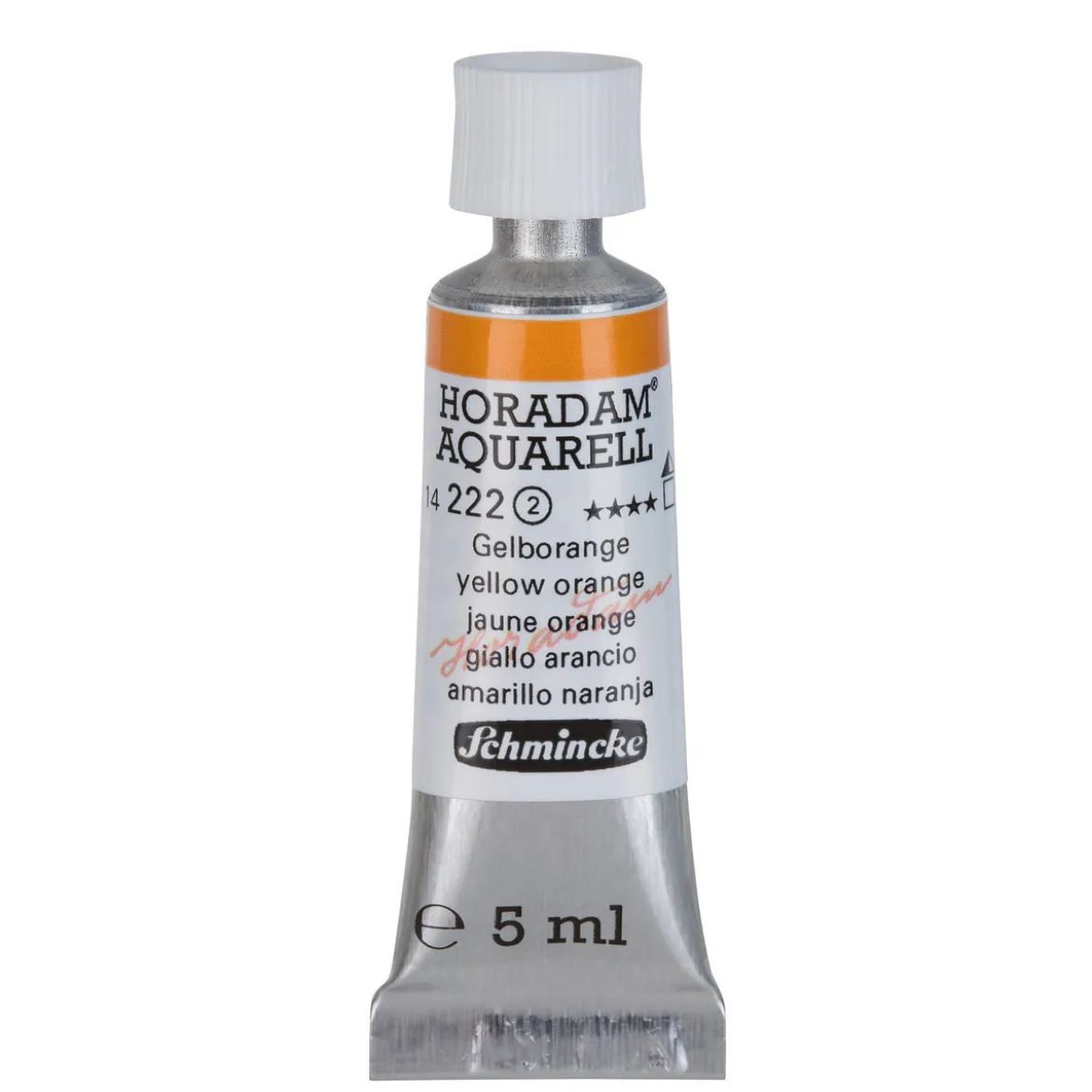 Schmincke Horadam akvarellmaling 5 ml – Yellow orange 222