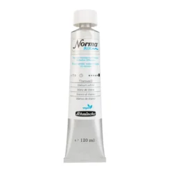 Schmincke Norma Blue vannløselig akrylmaling 120 ml Titanium white 21114