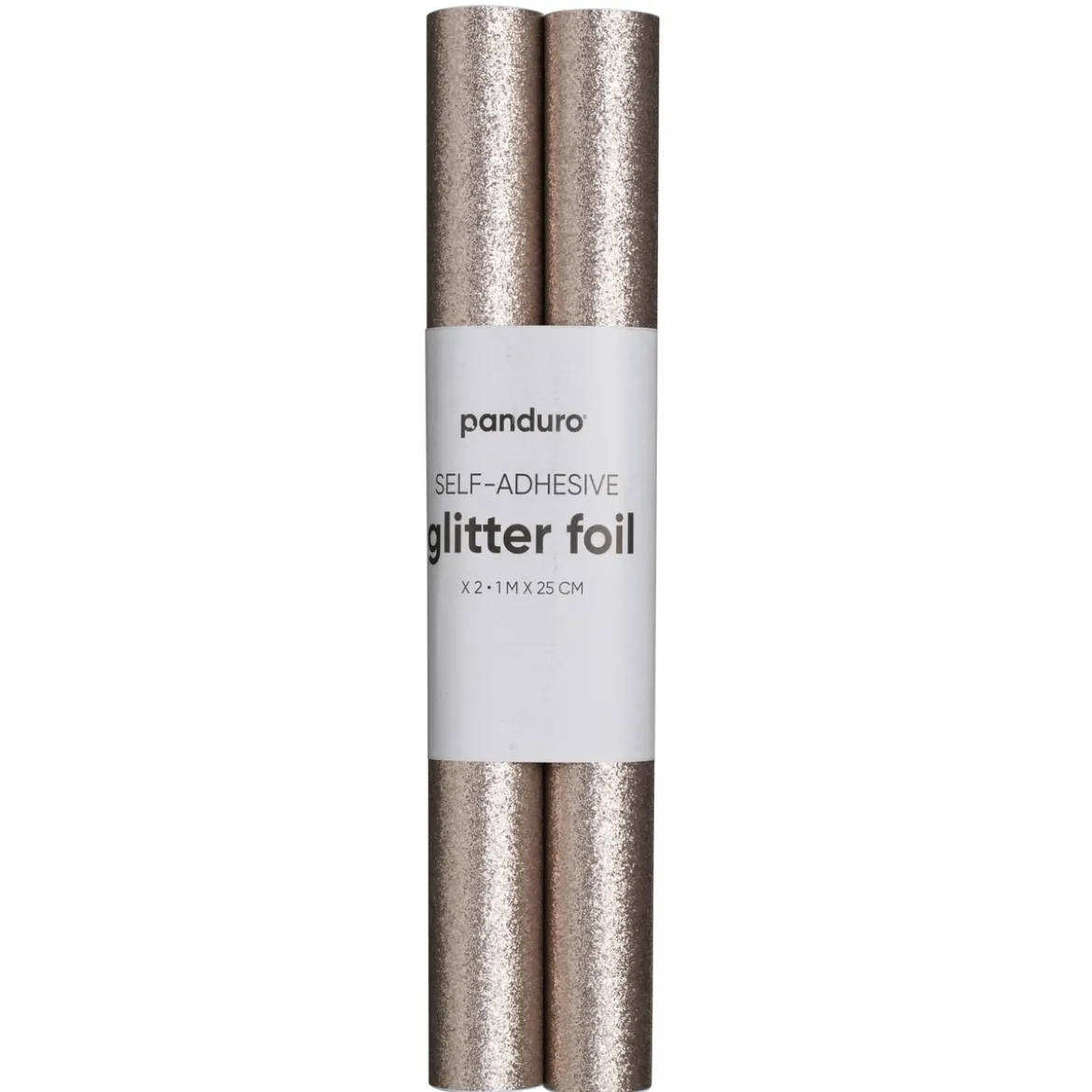 Selvklebende glitterpapir champagne, 2 ruller à 25×100 cm