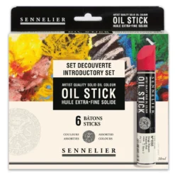 Sennelier Startset Oil Sticks – 6 store kritt av oljemaling à 13 cm, Ø20 mm