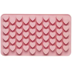 Silikonform hjerte med 50 hjerter, 180×110×15 mm